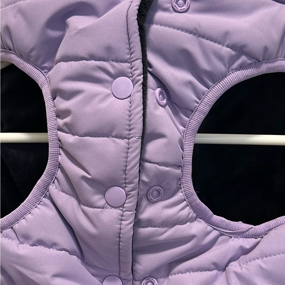 Spark Paws 2XL Purple With Gray Piping  2 Sets Of Snaps Dog Coat NWT - Picture 3 of 6